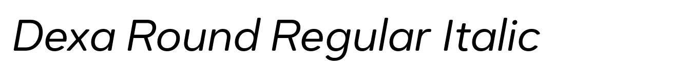 Dexa Round Regular Italic image